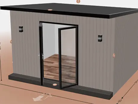 2.5 by 2.5 metre garden room render