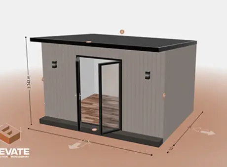 4 by 3 metre garden room render