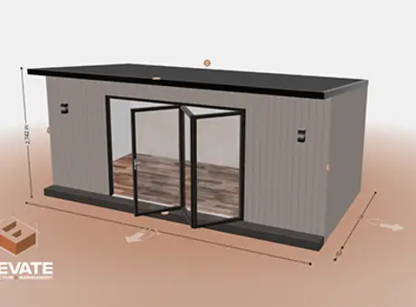 6 by 3 metre garden room render