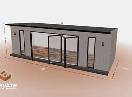 8 by 3 metre garden room render