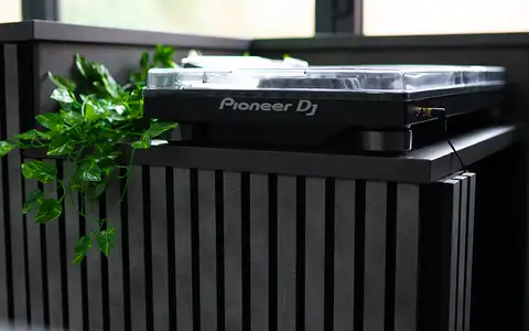 Garden music room with DJ decks